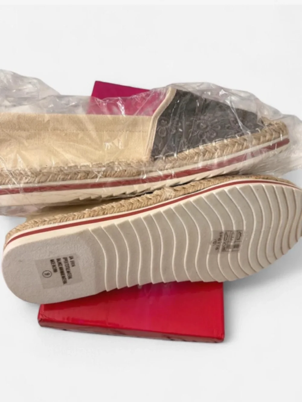 Bolaro Beige and Brown Women's Espadrille Flats - Neutral Casual Slip-Ons